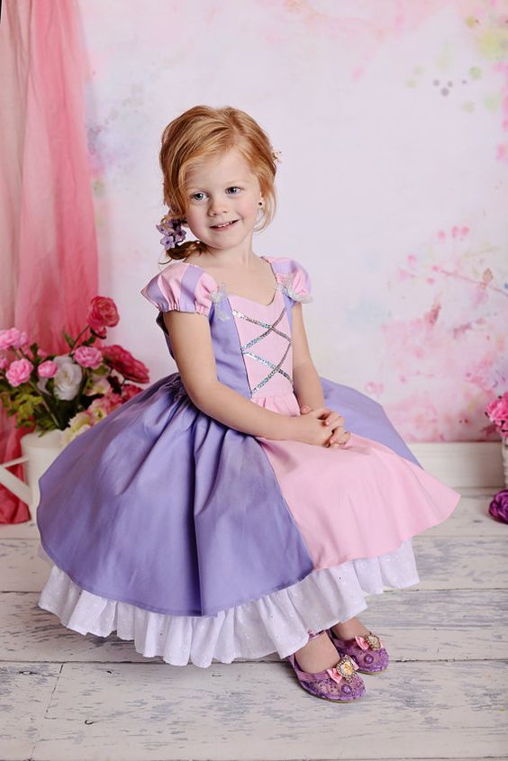 vestido rapunzel infantil