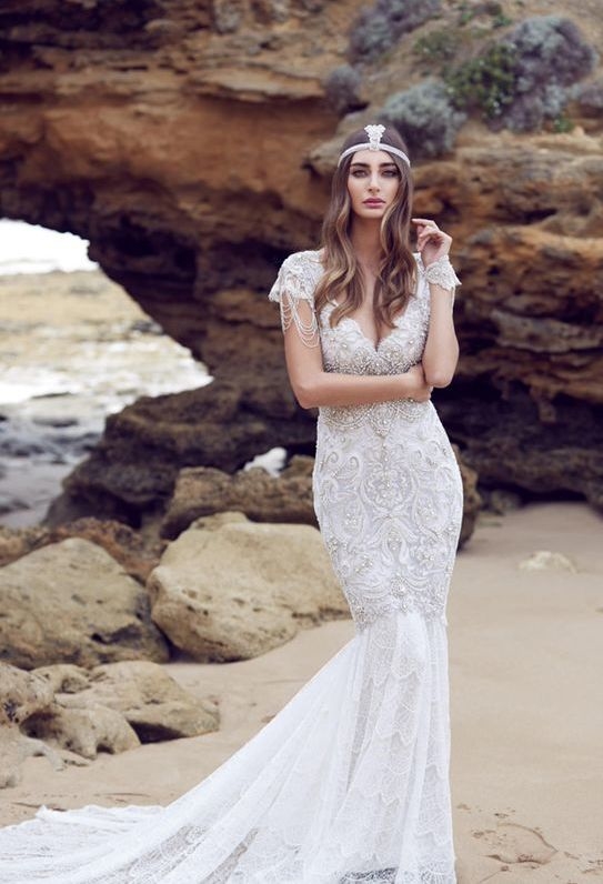 vestido de casamento na praia simples