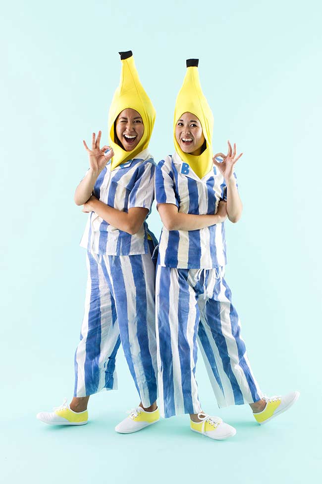 Fantasia de carnaval: bananas de pijamas