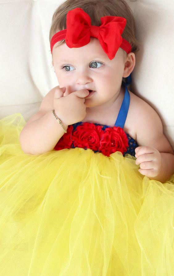 vestido de bebe branca de neve